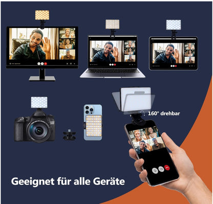 Selfie Licht mit Clip, 72 LED Videolicht