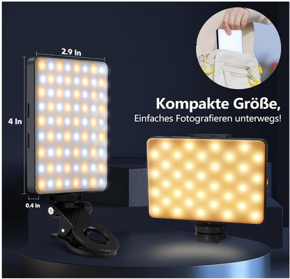 Selfie Licht mit Clip, 72 LED Videolicht
