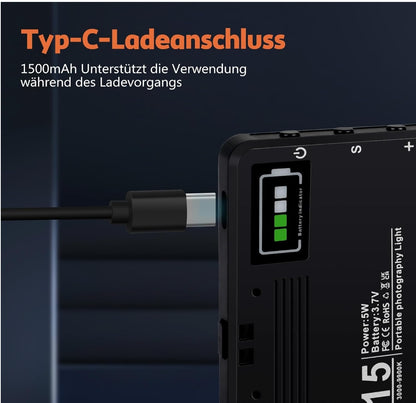 Selfie Licht mit Clip, 72 LED Videolicht